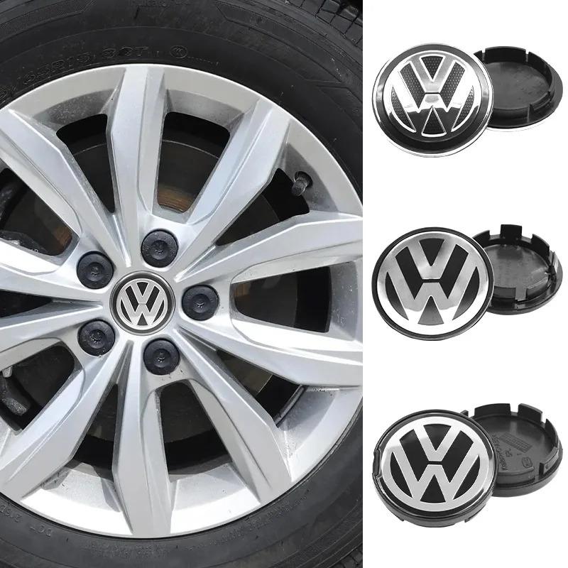 4Pcs Car Wheel Hub Center Caps Badge Emblem Set for Volkswagen VW Golf Polo Passat CC Touran - 55mm 56mm 65mm 70mm Rim Cover Acc zd0