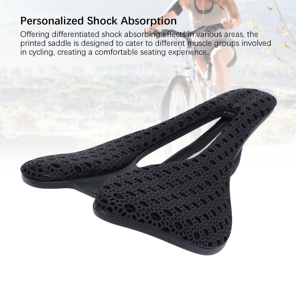 Road Cycling Seat Carbon Fiber Shock Absorption Comfortable Rapid Heat Dissipation Lightweight 3D Printed Cycling Saddle