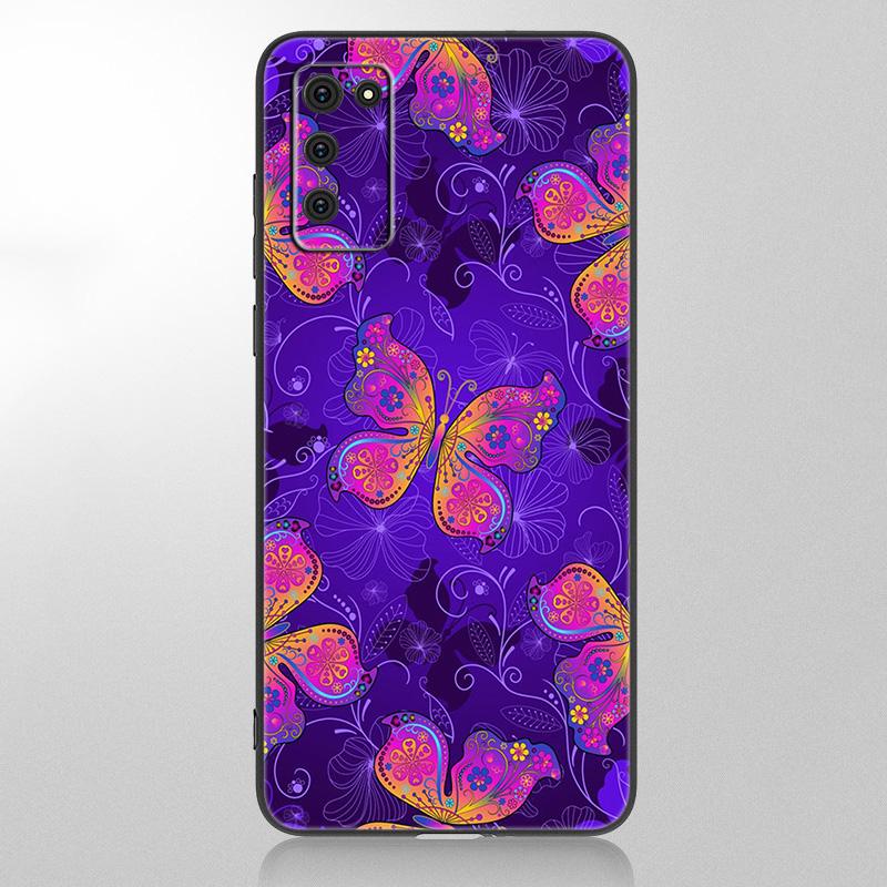 

Красивый чехол для телефона с бабочкой для Samsung Galaxy A12 A02S A22 A32 A52 A72 A71 A51 A41 A31 A21 A11 A50 A70 A10S A20S черный чехол Samsung A41