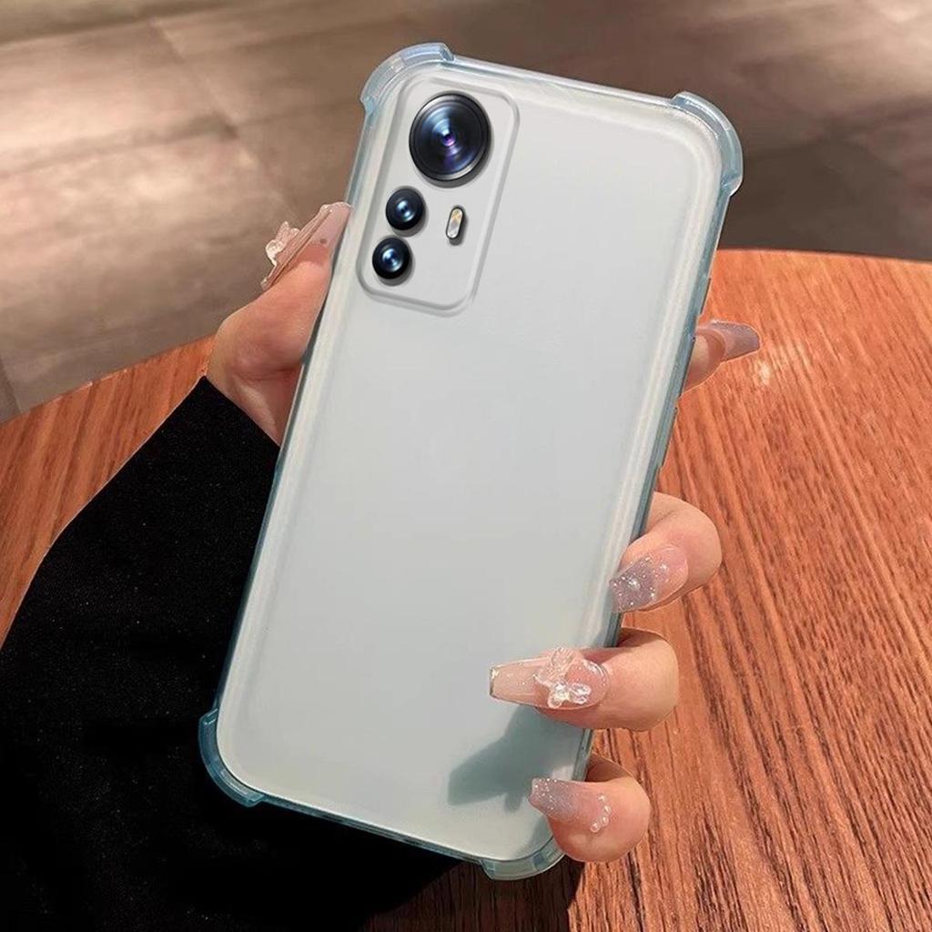 Case for Xiaomi 12T Pro,12 Pro,12,12X Translucent Frosted Matte Casing 4-Corner Airbag Shockproof Bumper Cover