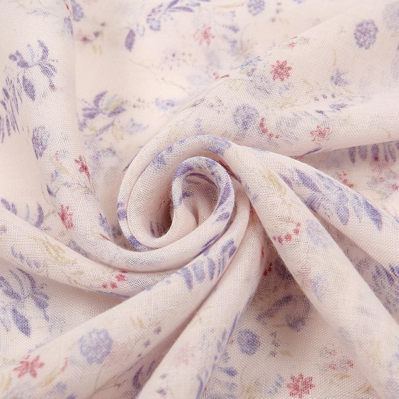 Spring and summer new travel sunscreen shawl small fresh cotton and linen feel scarf soft and skin-friendly Bali yarn fringed long towel