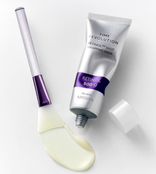 MISSHA Time Revolution Retinol 500 Shot Wrapping Mask 80g – Anti-Aging & Revitalizing Care