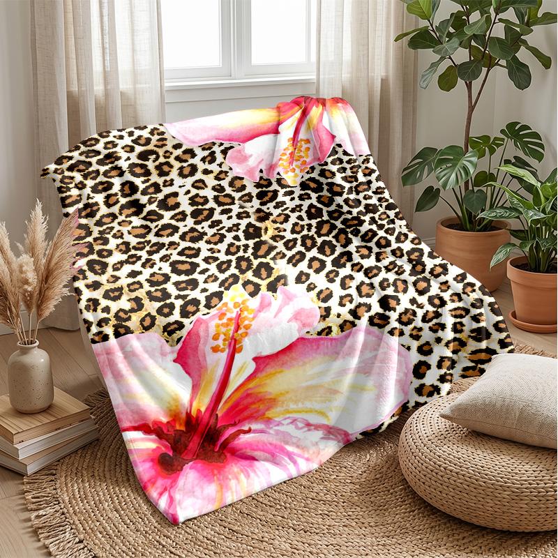 Floral Fantasy Frame 1 Theme Blanket Lightweight Warm Flannel Blanket Decorative Throw Blanket for Home Decoration