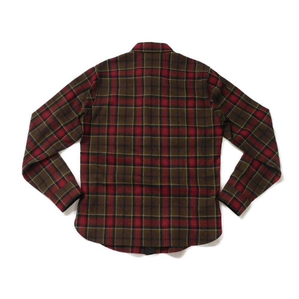 Used Eddie Evans Check Shirt 9921 326821 Y788B 7832 M Brown Khaki Tight 13AW Eddie Smarin Wool Red Men's from Japan