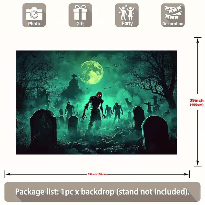 2D Horror Cemetery Background for Cosplay and Spooky Photoshoot