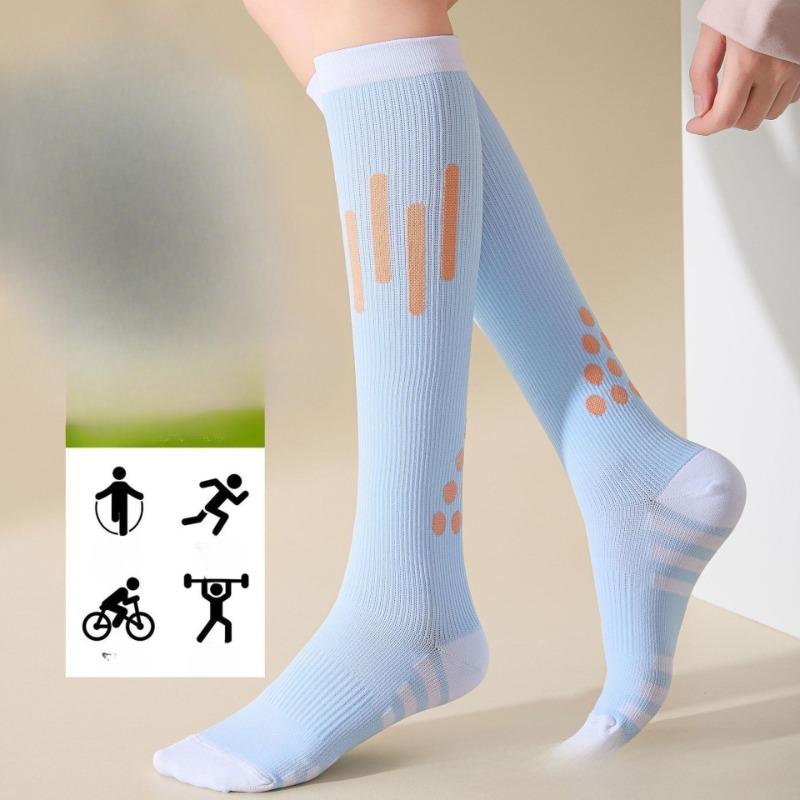Sports Socks for Women, Running and Skipping Rope, Calf Socks, Marathon Fitness, Pressure, Knee-high Socks, Muscles Can Compress Socks for Women