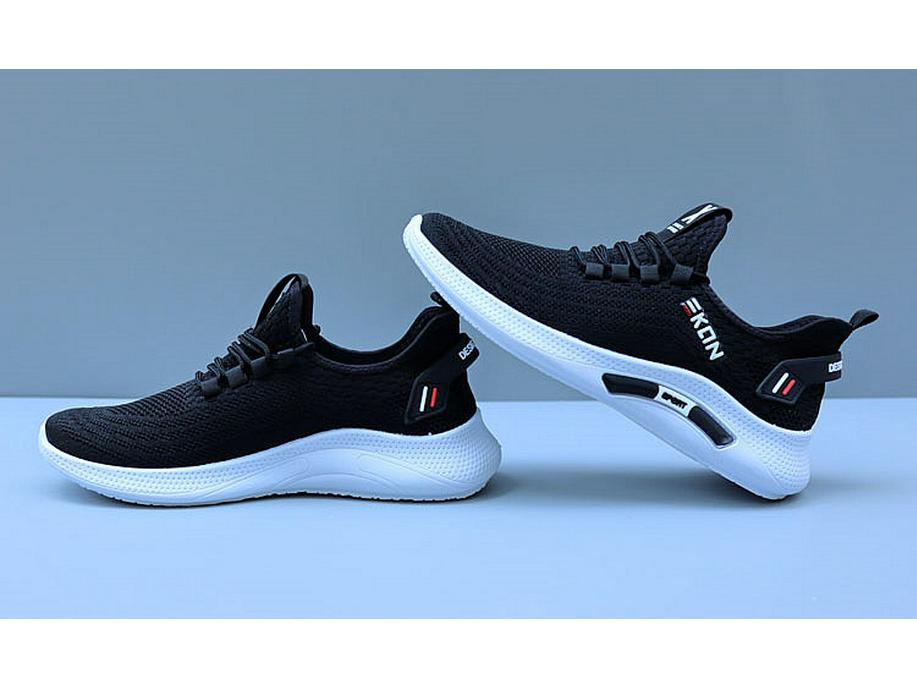 2025 Men's Breathable Trendy Mesh Running Sneakers - Versatile Soft Sole Casual White Shoes