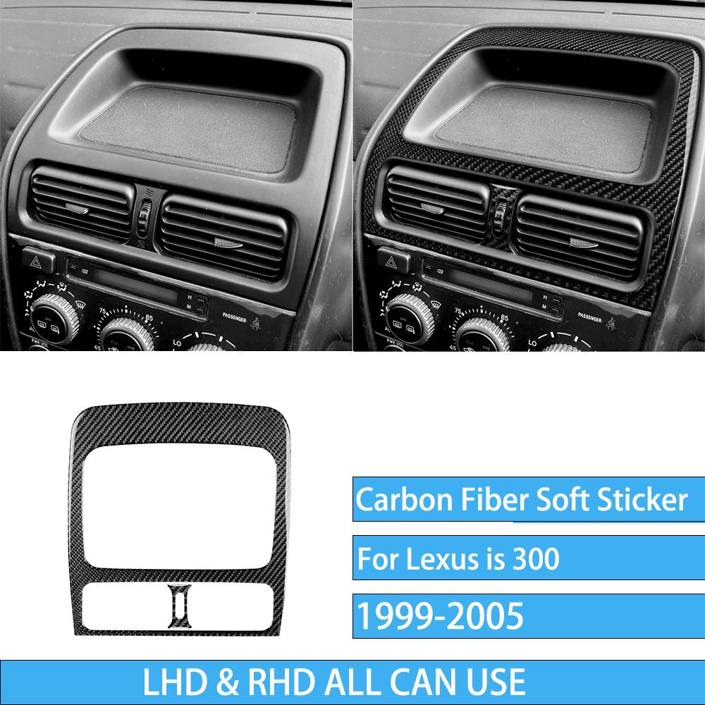 Real Carbon Fiber Car Accessories Gear Shift Set Trim Cover Soft Sticker For Lexus is 300 1999 2000 2001 2002 2003 2004 2005
