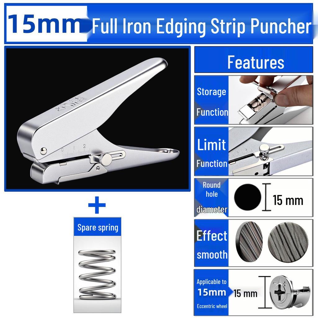 Handheld Eco-board Edge Banding Puncher and Nail Hole Filler with Countersink Drill Bit