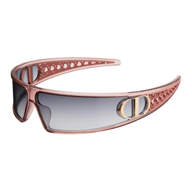 

DIOR Cannage Pattern Irregular Sunglasses Unisex Couple Style Pink рожевий