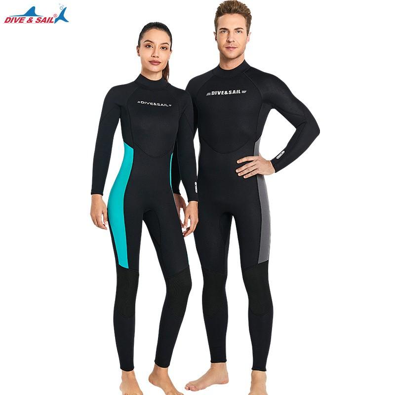 Diving Suit 3MM One-piece Long-sleeved Cold-proof Sailing Boat Deep Surfing Swimming Warm