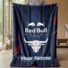 Red Bull Racing Individuelle Flanell-Kuscheldecke Drucken Sie Ihren Namen Text Weiche Warme Decke Weihnachtsgeschenk