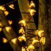 Outdoor Waterproof Solar LED Bee String Lights - Decorative for Lawn, Garden, Courtyard, Camping, and Holidays.