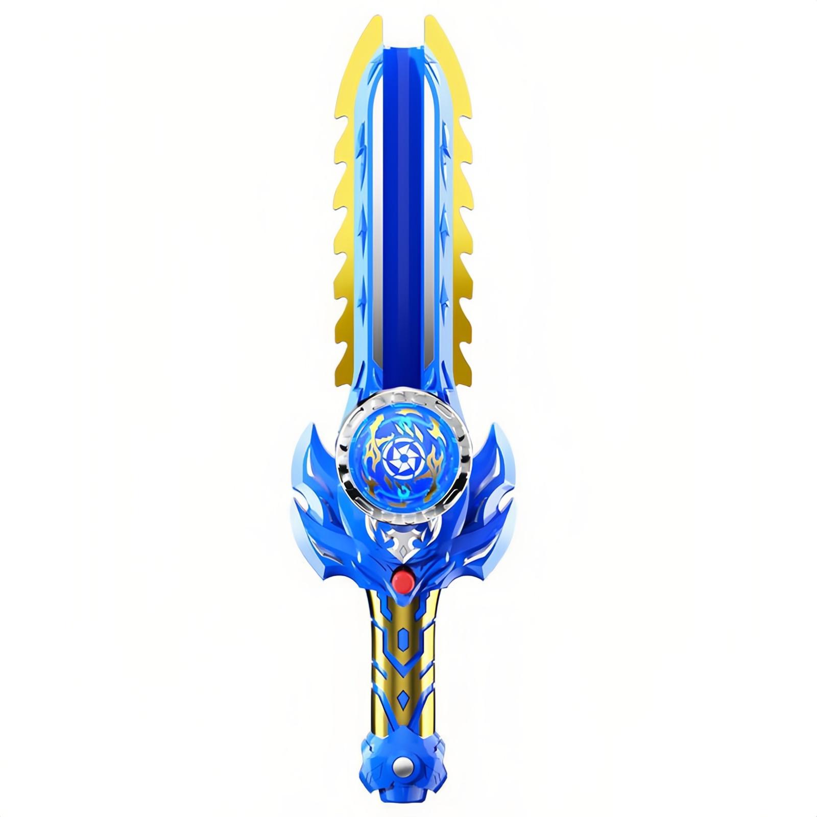 Spinning Sword With Light-up Pull Cord,  Children s Toy,  Boy s Fighting Spinning Top Toy One Size синий