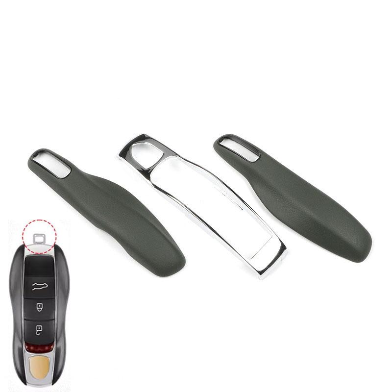 Leather Fob Remote Keys Case Key Cover Replace For Porsche 911 Macan Boxster Cayenne Panamera Taycan Cayman 971 9Ya Key Shell