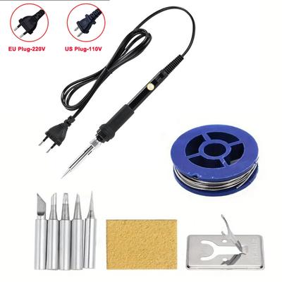 60W Adjustable Temperature Electric Soldering Iron EU 220V / US 110V Welding Iron DIY for Repairing Soldering Iron Hand-held