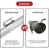 1.5 Inch Exhaust Clamp1.5 Butt Joint Band Clamp Exhaust Pipe Clamps Muffler Sleeve Coupler Stainless Steel 304 for Pipes,Mufflers,2PCS