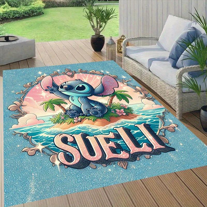 1pc Stitch Pattern Area Rug Soft Flannel Floor Mat for Living Room,Office,Bedroom and Carpet,Sofa Coffee Table Floor Mat