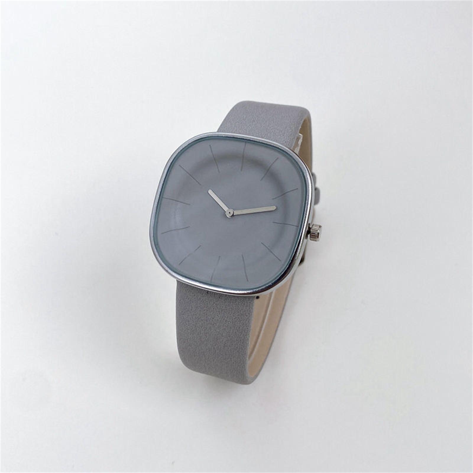 Женские модные кожаные часы One Size gray