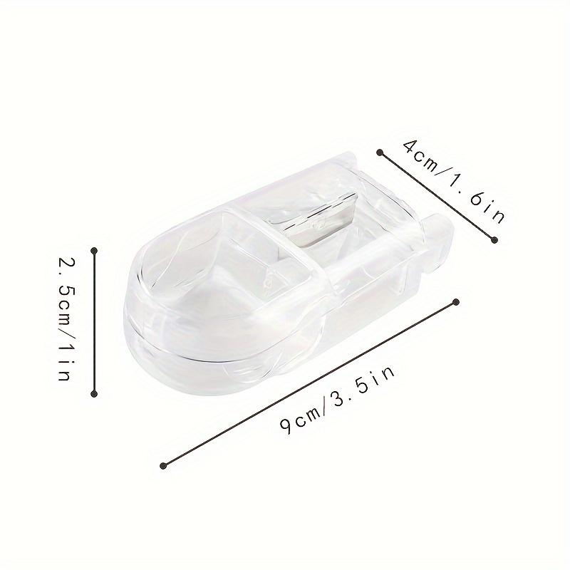 1pc Portable Pill Cutter and Splitter with Storage Compartment – Compact, Durable Plastic Tablet Cutting Device for Easy Medication Management