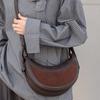 Torebka crossbody dla kobiet, Niszowa matowa torebka na ramię z krowiej skóry, Luksusowa i elegancka torebka pod pachę