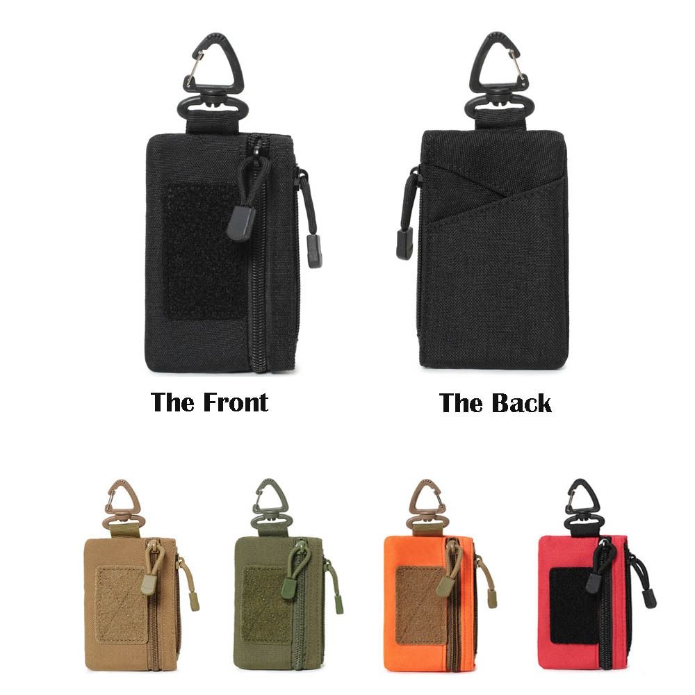 New Mini Key Wallet Multifunctional Solid Color Waist Pack Card Holder Pouch Unisex
