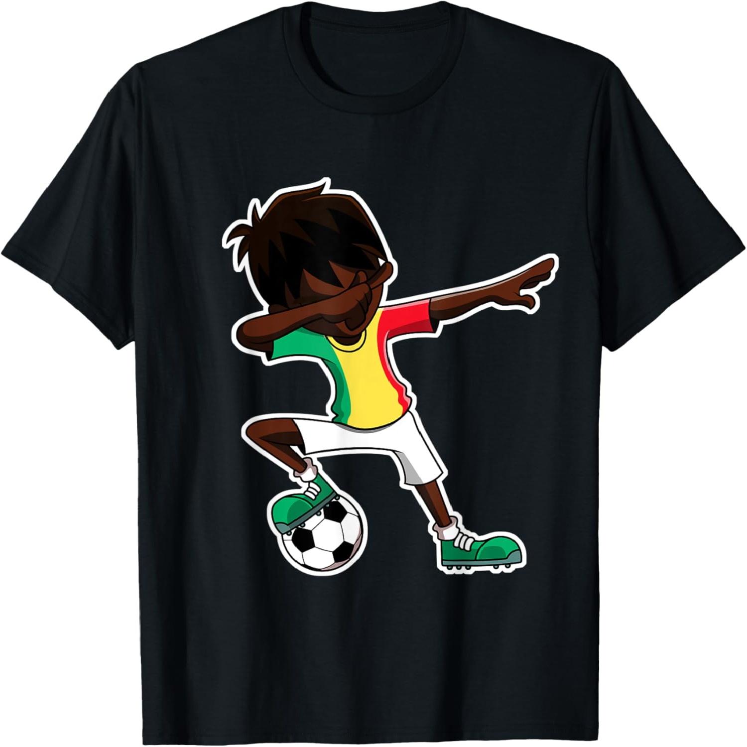Dabbing Soccer Boy Senegal Jersey, Senegalese Kids Dab Gifts T-Shirt S