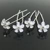 5Pcs Fashion Metal Pearl Flower Hairpin Stick Headwear U-shaped Rhinestone Hair Clip Headdress Bridal Hairpin Wedding