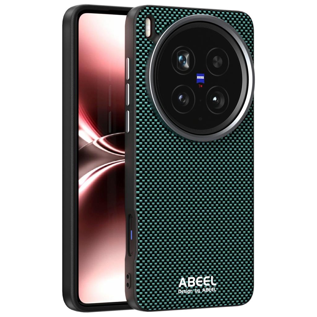 ABEEL Magnetische Hülle für vivo X200 Ultra 5G mit Aufdruck PC TPU Aluminiumlegierung Leder Handyhülle