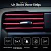 10pcs/lot Car Styling Plating Air Outlet Trim Strip Interior Air Vent Grille Switch Rim Outlet Decoration Strip DIY Modification