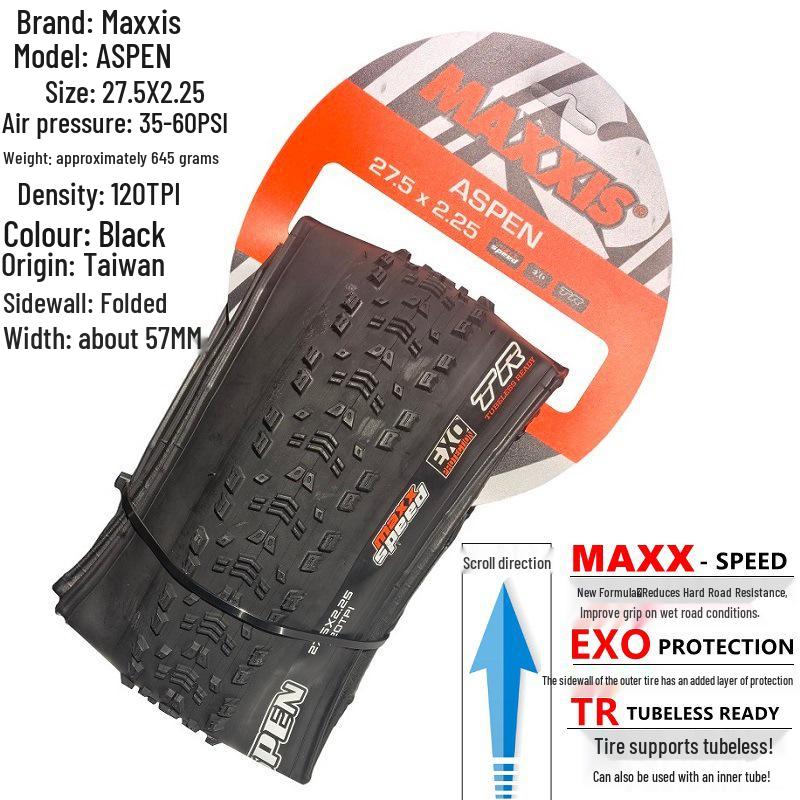 MAXXIS Aspen 27.5/29x2.1 Anvelopă MTB pliabilă off-road tubeless 650B