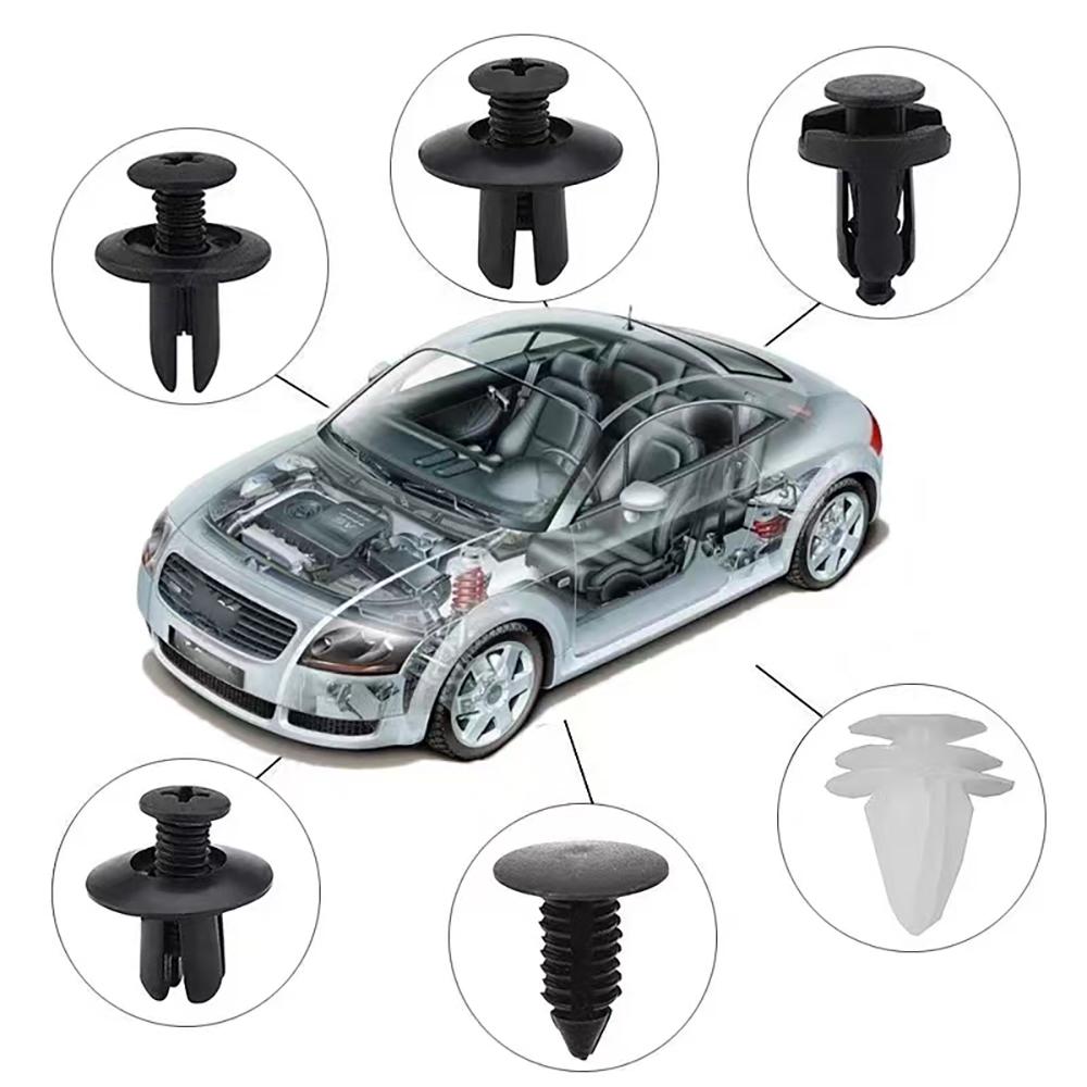 100pcs Auto Car Door Trim Panel Retainer Clips Fender Push Rivet Bumper Fastener Clips for Vehicle Body Panel Repair