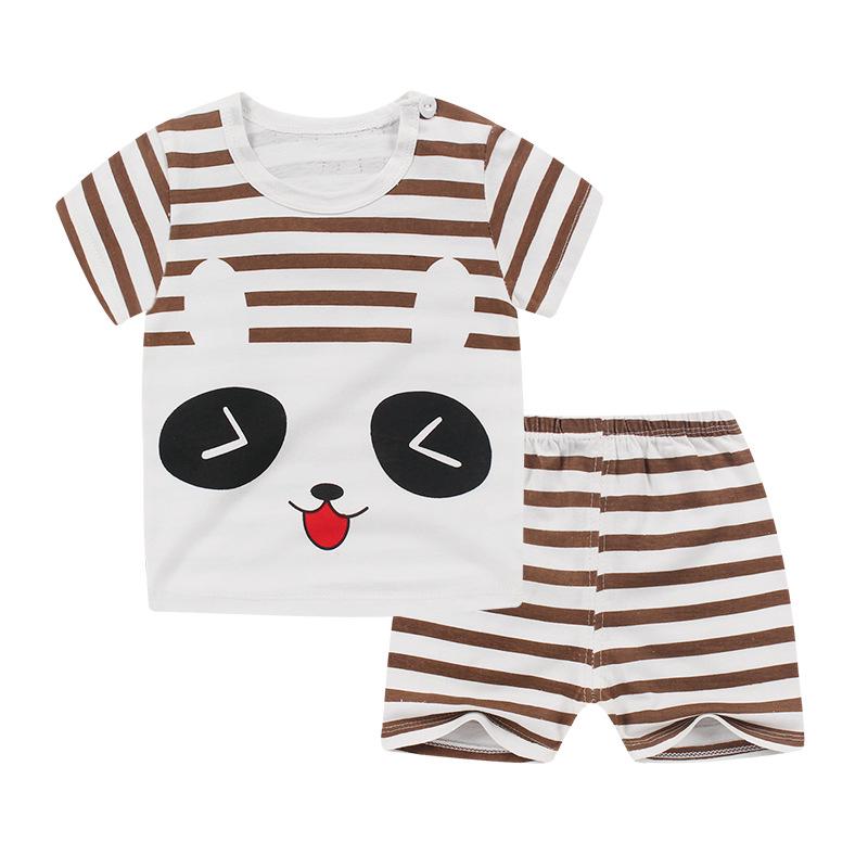 Cute Children Short-sleeved Suit Baby T-shirt Set Cotton Short-sleeved Shorts Kids Summer Children's Clothing