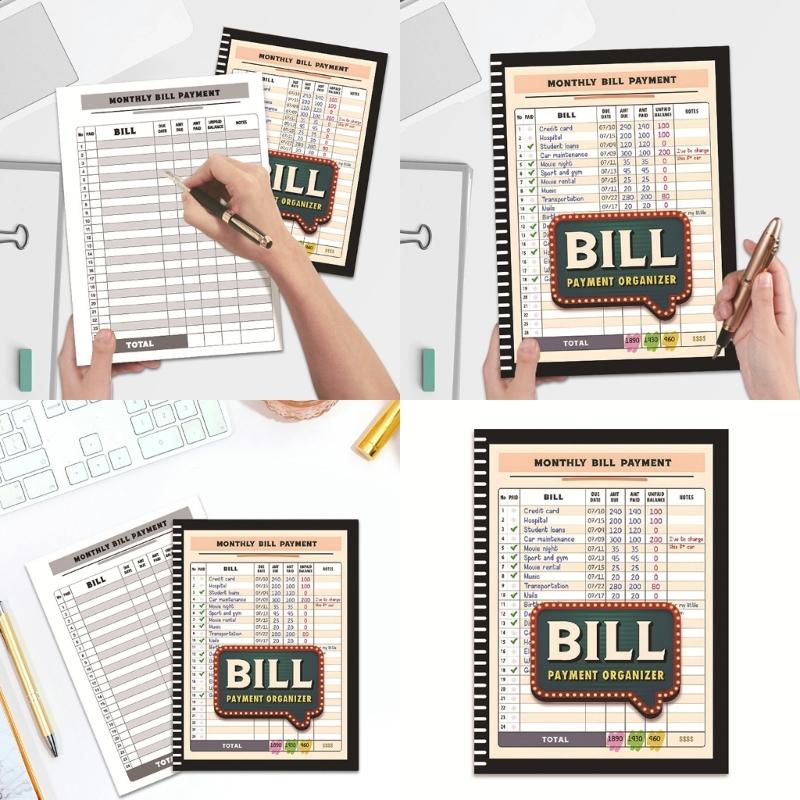 Monthly Bill Payment Checklist Notebook for Family Financial Management and Expense Trackings with Durability Paper
