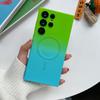 Luxury Gradient Color Silicone For Magsafe Case For Samsung Galaxy S24 S23 S22 Ultra Plus Wireless Charge Shockproof Cover Cases