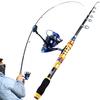 Fishing Rod & Reel Combos 1.8-3.3M Telescopic Fishing Rod With 14BB Spinning Fishing Reel Set