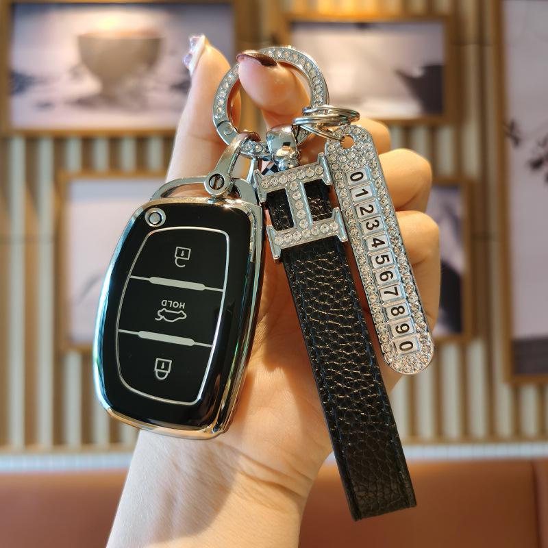 Modern Key Bag Compatible with Mingtu ix35, ix25, Langdong, Lingdong, Tucson, Sonata 9, Rena - Car Cover Buckle