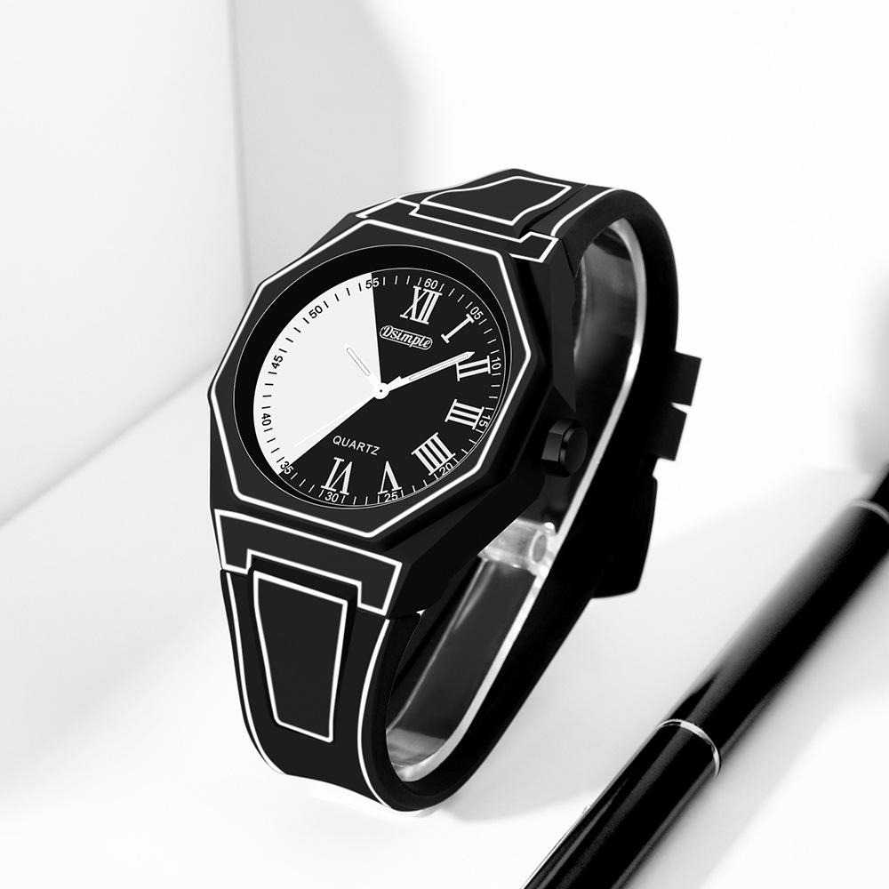 Modern Minimalist Sketching Creative Sports and Leisure Watch Creative Design Waterproof Watch