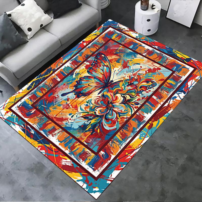 

2025 New Abstract Butterfly Carpet Rug for Living Room Bedroom Home Sofa Decoration,Kids play Non-slip Floor Mat13 40x60cm( 15x23in )