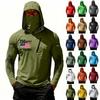 Camiseta Casual con Capucha de Manga Larga para Hombre con Protección Solar