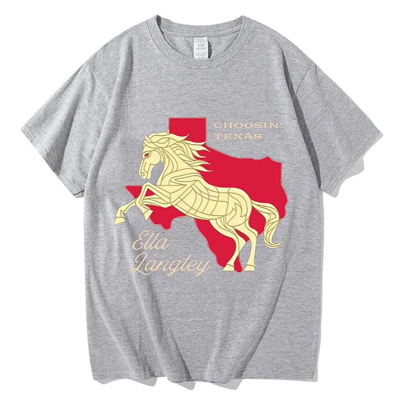 

Unisexs Tshirt 2026 Ella Langley Choosin Texas Tshirts Unisex Women Cotton Casual Fashion Round Neck Short Sleeved Tee Streetwear S