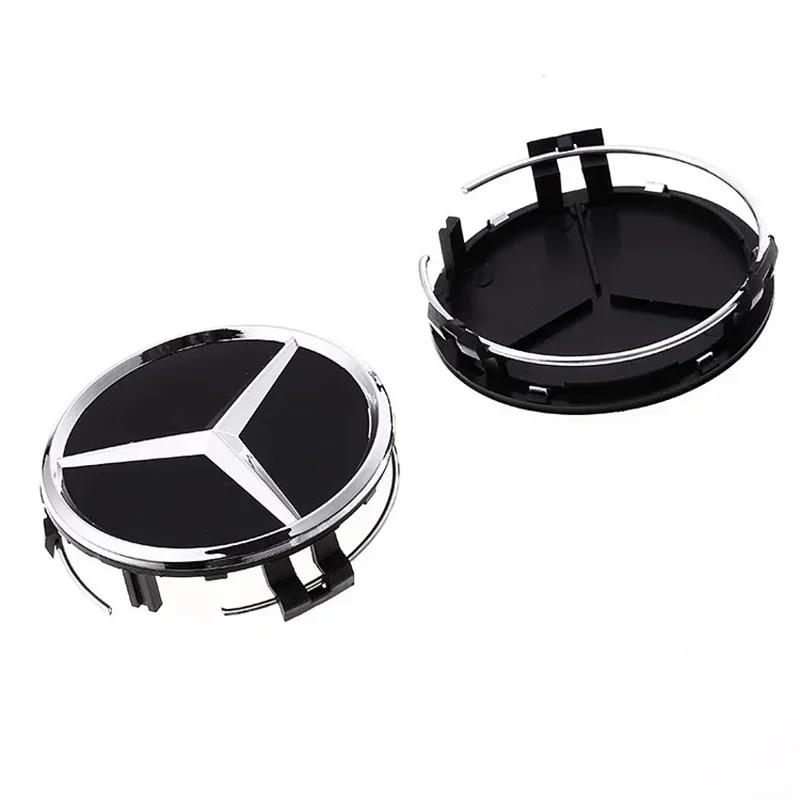 

Car Sticker For Mercedes Benz 4PCS For Mercedes benz Car Wheel Center Cap Hub Covers Badge For W204 W203 W205 W124 W221 C E S GL
