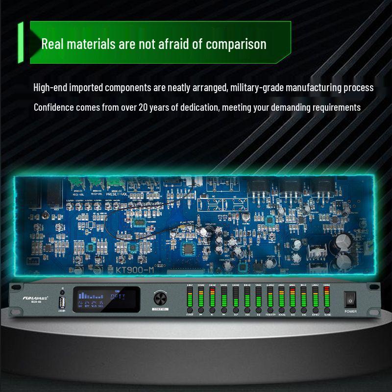 Professional Karaoke Stage & Home Audio Processor with Preamp, Anti-Howl, Equalizer, and Reverb Effects
