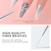 5Pcs Transparent Nail Art Liner Brushes for Nails Fine Drawing Sizes 5/7/9/11/20mm Nail Art Painting Design Tool for Thin Detail, Nail UV Gel Polish