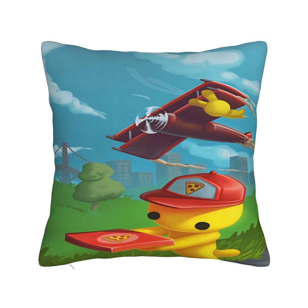 Pillow Cover W-Wobbly L-Life Online Game Vintage Pillow Case For Sofa Couch Bed Living Room Pillowcases