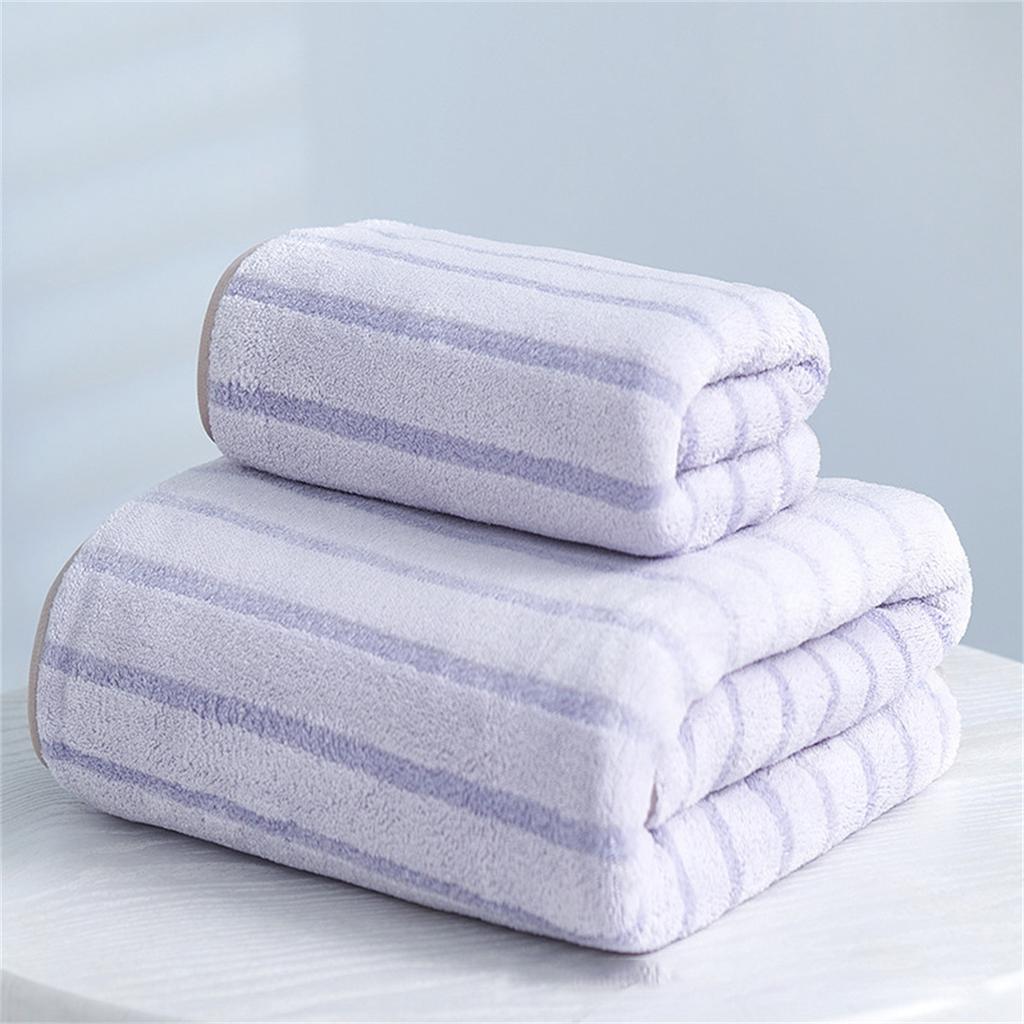FASHION hibobi Coral Velvet Absorbent for Adults Face Towel Bath Set Soft Comfortable Bathroom,Water-absorbent and Not Easy to Shed