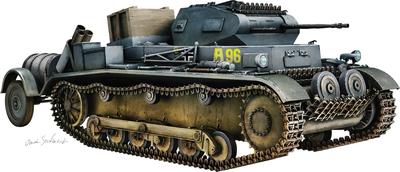 IBG 1/72 Ölçekli Alman Panzer IIb Hafif Tank Küçük Yakıt Treyleri ve Ekipmanlı, 3D Baskılı Parçalar Dahil, Plastik Model Kiti PB72166 (Tank)