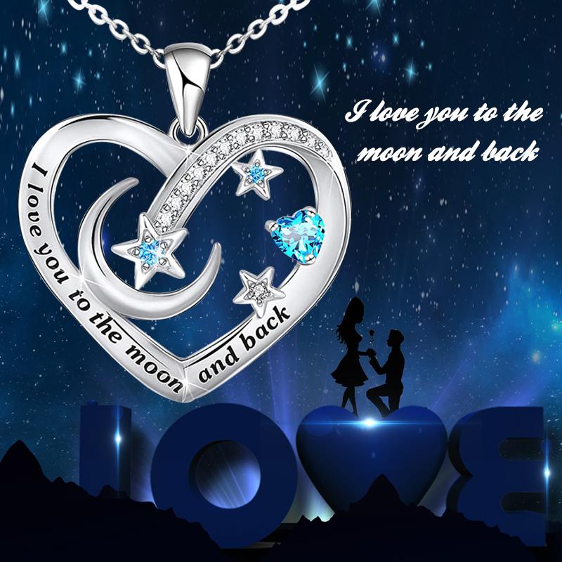 

Модное и изысканное ожерелье в виде сердца Звезда Лунный кулон