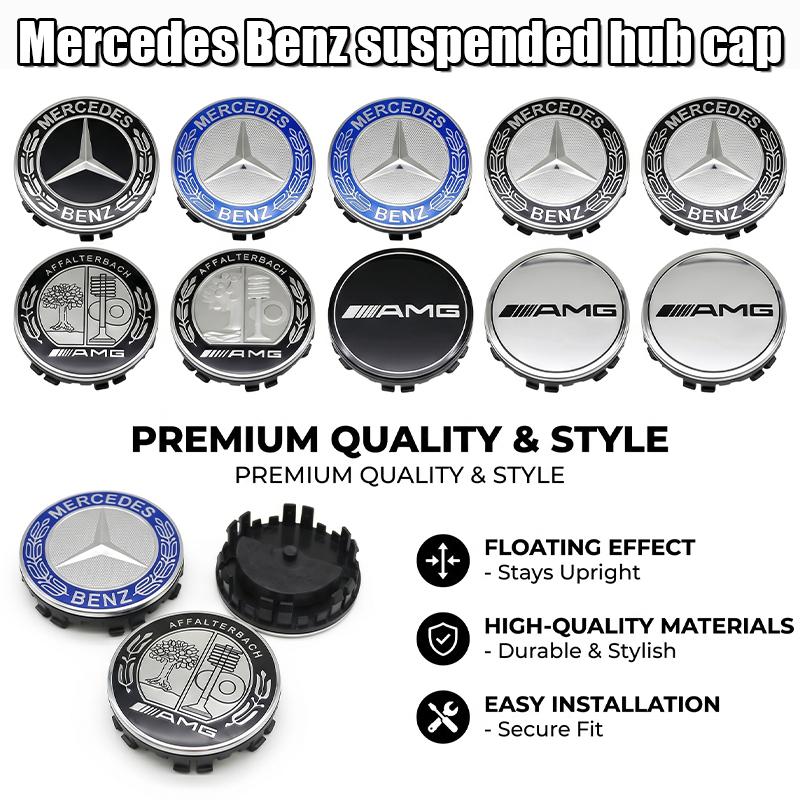 ILY2   Wheel Center Hub Caps 75mm Floating Magnetic Levitation For Mercedes Benz AMG C E S Class GLE GLC GLS W204 W205 W212 Accessories