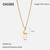 Hot Selling 18k Arabic Letter Pendant Stainless Steel Necklace Stylish Simple Titanium Steel Clavicle Chain